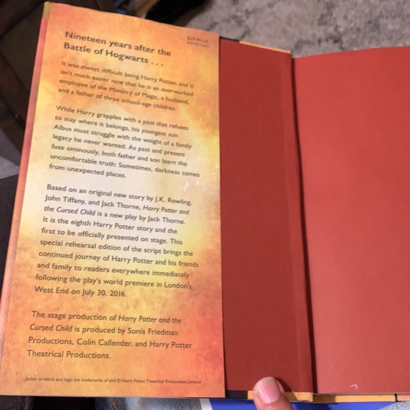 Harry Potter & The Cursed Child Hard Cover - Special Edition Excellent - Picture 5 of 6